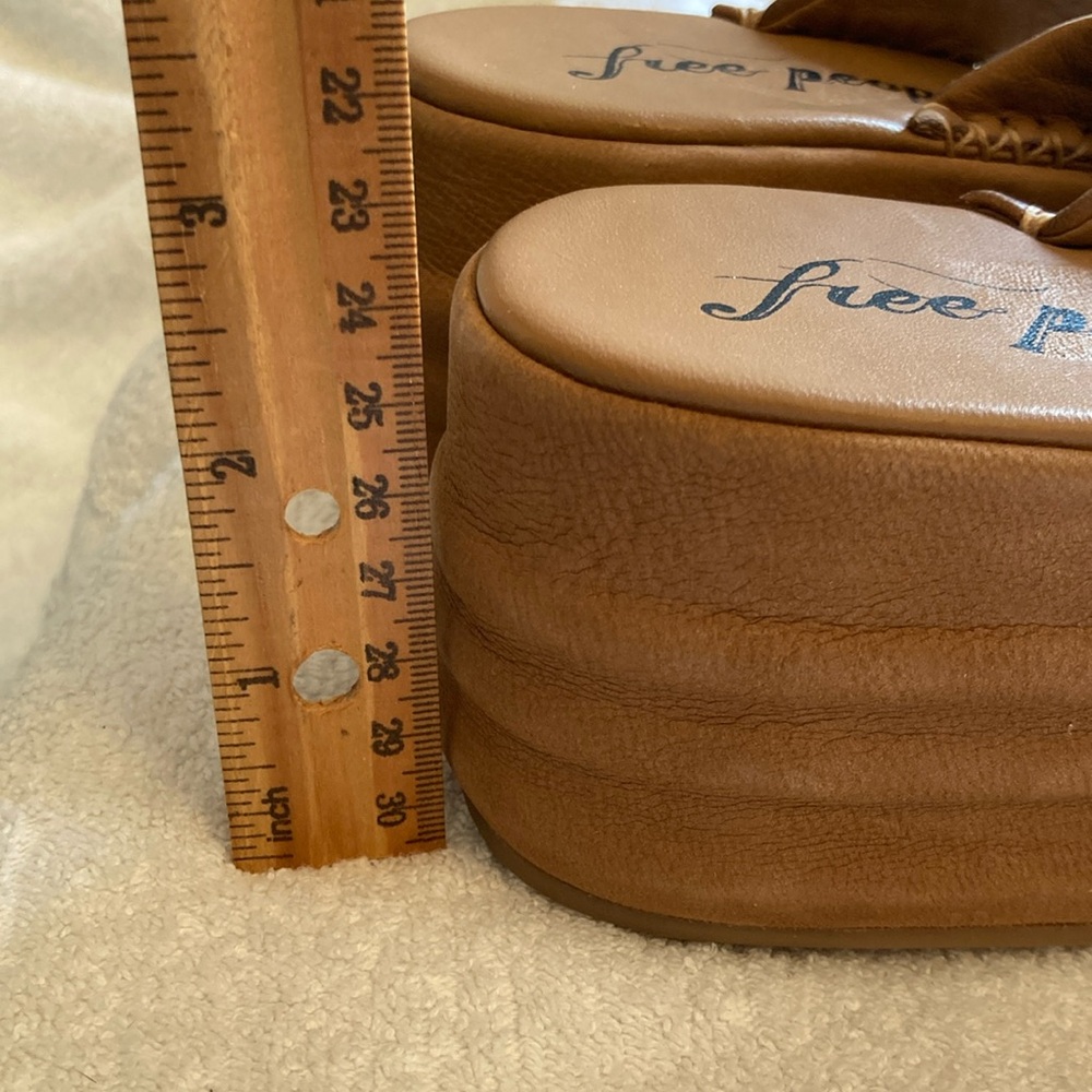 Free People Cognac Platform Thong Sandals - Picture 5 of 12